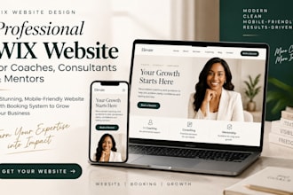 design mobile friendly wix website for coaches, consultants mentors with booking