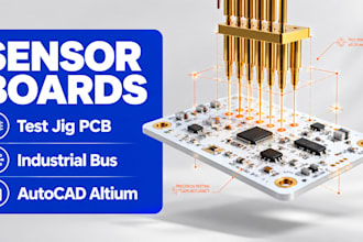 design industrial sensor board and test jig pcb