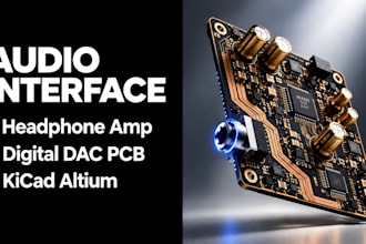 design usb audio interface and headphone amplifier pcb
