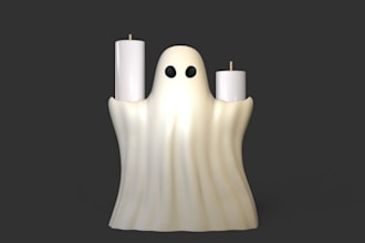 resize ghost candlestick, tool organizer,christmas centerpiece decor,3d printing