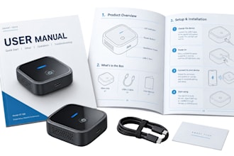 design product manual, instruction manual, user guide and user manual PDF