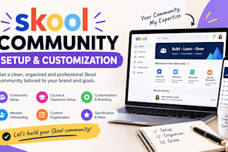 build, set up and customize your skool community