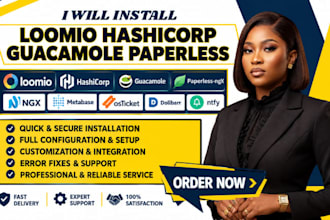 install loomio hashicorp guacamole paperless ngx metabase osticket dolibarr ntfy