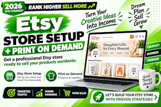 etsy store setup print on demand etsy product listing etsy pod