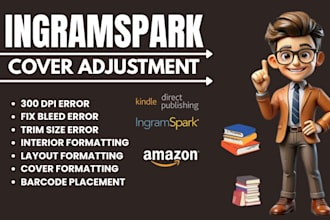 resize and adjust your book cover for ingramspark and amazon KDP