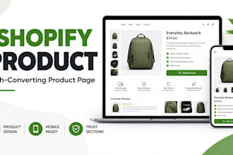 design a high converting shopify product page shopify sales shopify landing page