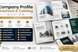 design modern company profiles catalogs marketing brochures