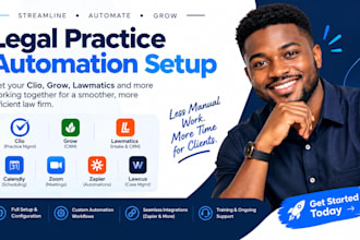 setup clio grow lawmatics calendly zoom zapier legal intake lawcus automation