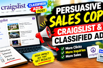 write persuasive sales copy, craigslist and classified ads