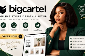 design, redesign, setup, fix big cartel, ecwid, bigcommerce opencart shopify