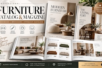 design furniture magazine, furniture catalog, lookbook and brochure