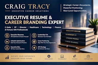 write an executive resume for c suite, vp, director and senior professionals