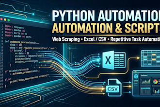 python scripts for automation, web scraping, and excel tasks
