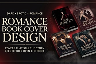 design an attractive novel cover, dark romance cover, erotic book cover design