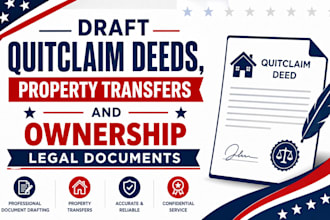 draft quitclaim deeds property transfers and ownership legal documents