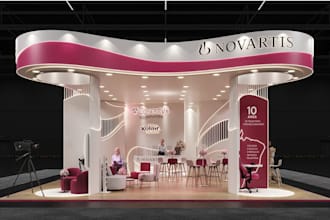 design trade show banner, backdrop, booth, exhibition stand and tent