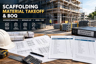 do scaffolding material takeoff and bill of quantities