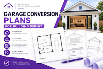 prepare garage conversion plans for building permit