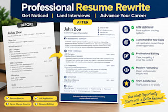 rewrite resume rewrite  career change resume  job application  resume editing