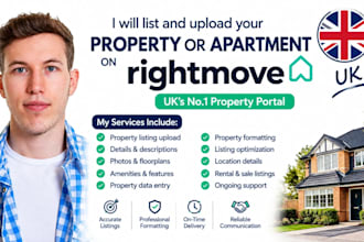list and upload your property or apartment on rightmove UK