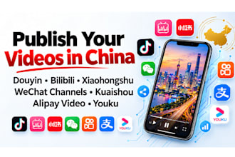 upload your video to douyin xiaohongshu bilibili and wechat channels
