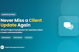 be your virtual project coordinator for client and team communication