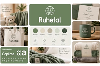 design custom logo and branding kit package with brand identity