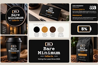 design custom logo and branding kit package with brand identity