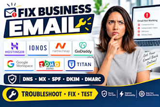 fix hostinger ionos namecheap godaddy google workspace zoho titan email issues