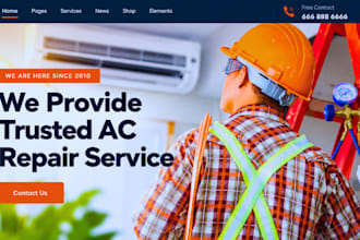 design plumbing cleaning roofing hvac website construction contractor website