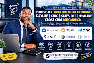 housejet appointment booking daylite cinc salesloft hemlane close crm automation