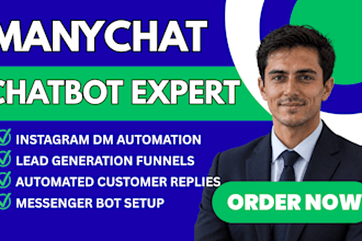 manychat automation chatbot instagram dm messenger bot setup