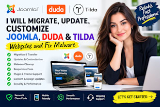 migrate update customize joomla duda tilda websites fix malware