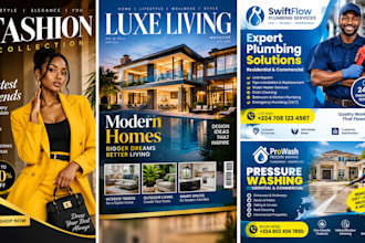 design fashion flyer magazine covers plumbing pressure washing promotional ads