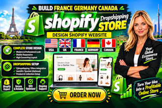 build france german canada shopify dropshipping store design shopify website