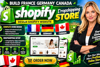 build france german canada shopify dropshipping store design shopify website