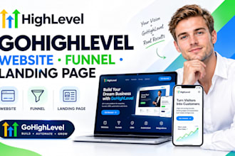 build gohighlevel website design gohighlevel sales funnel landing page design