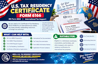 file irs form 8802 for your US tax residency certificate form 6166 tax