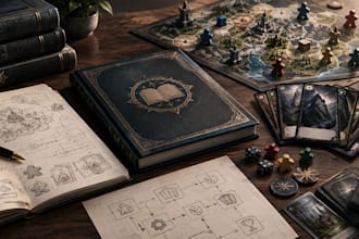 do rulebook writing , board game design and card game design