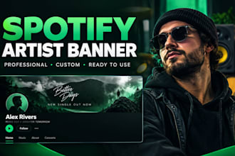design a professional spotify artist banner and music header