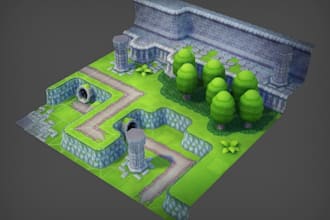 create 3d game environment fantasy rpg scifi adventure modular terrain and asset