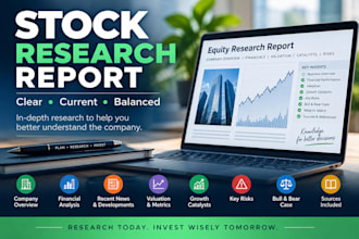 research any US stock and create a clear investor research report