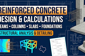 do reinforced concrete design, beam, column, slab and foundation calculations