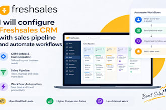 configure freshsales CRM with sales pipeline and automate workflows