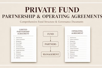 draft comprehensive private fund limited partnership and operating agreements