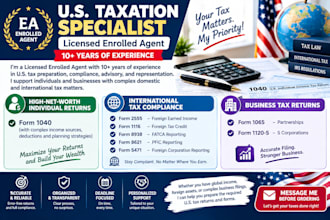 be your trusted enrolled agent for US taxation and irs compliance