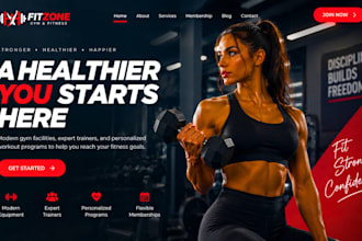 design gym website weight loss website yoga website and golf club website