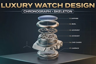become your luxury wristwatch brand designer chronograph skeleton watch designer