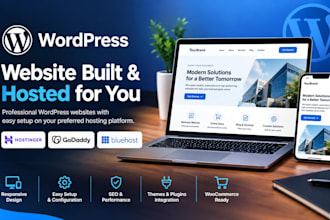 build wordpress website with hostinger, godaddy and bluehost