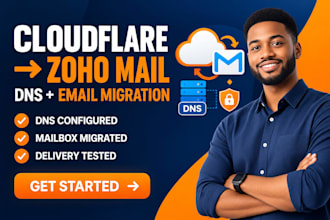 migrate cloudflare email routing zoho mail configure dns test mailbox delivery
